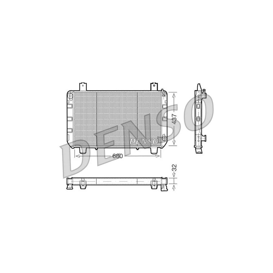 DENSO DRM10095 Engine Radiator for Ford Transit