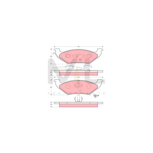 TRW Gdb4045 Brake Pad Set Not Prepared For Wear Indicator | ML Performance Car Parts