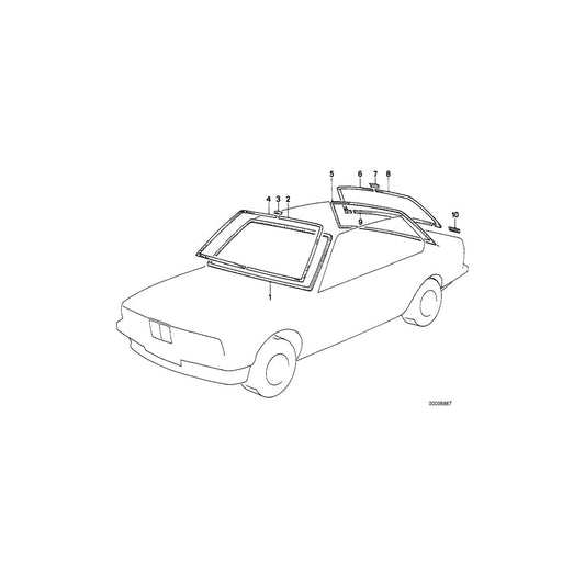 Genuine BMW 51311961658 E24 Decorative Frame Right SCHWARZ (Inc. M635CSi, 630CS & 635CSi) | ML Performance US Car Parts