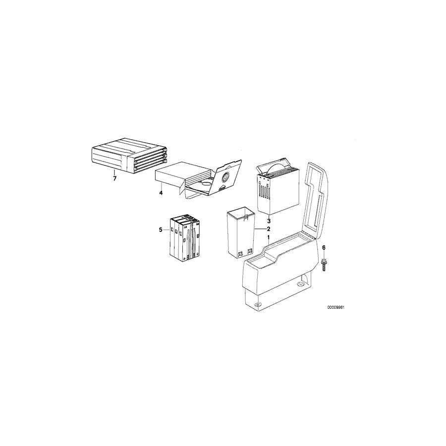 Genuine BMW 51168138376 E34 Housing For Center Console SILBERGRAU HELL (Inc. 525ix, M5 3.6 & 540i) | ML Performance US Car Parts