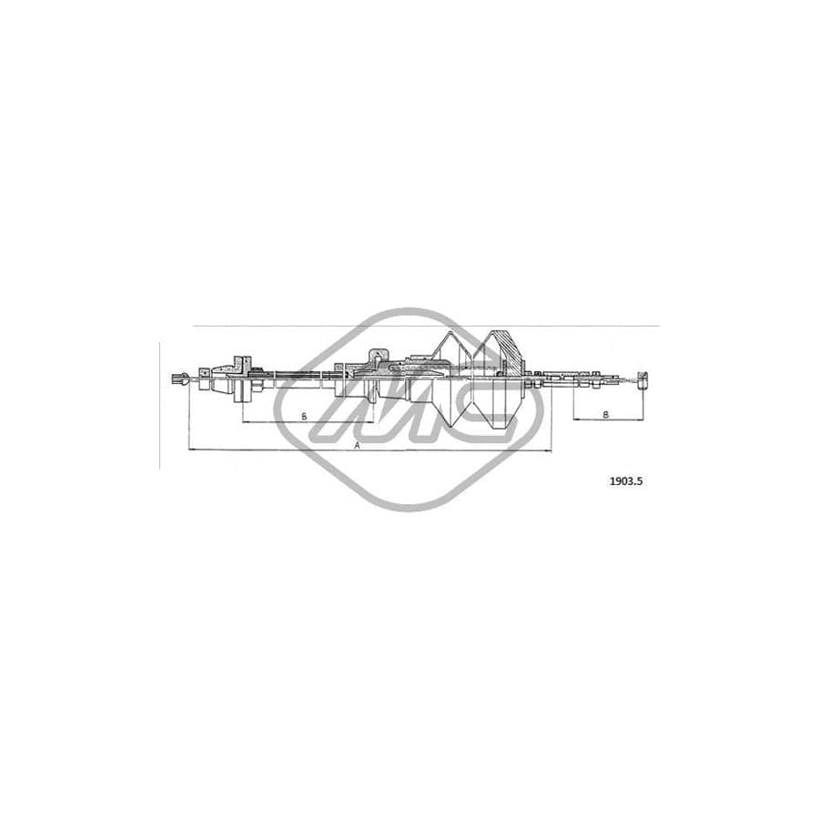 Metalcaucho 81417 Throttle Cable for FIAT Panda I Hatchback (141)