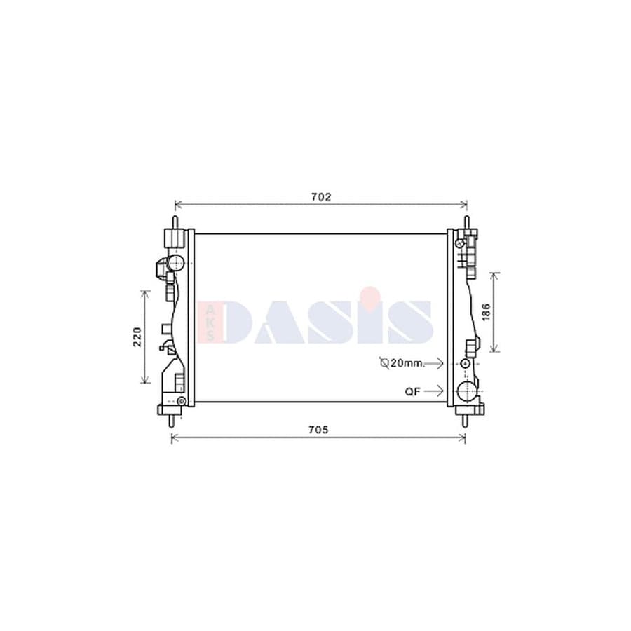 AKS Dasis 010031N Engine Radiator for Alfa Romeo Giulietta Hatchback (940)