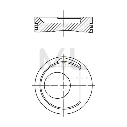 MAHLE ORIGINAL 030 51 02 Piston for VW Polo III Hatchback (6N1) 75,51 mm, without cooling duct | ML Performance Car Parts