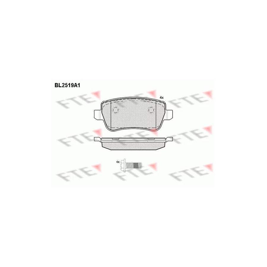 FTE Bl2519A1 Brake Pad Set for Fiat Croma II Estate (194)