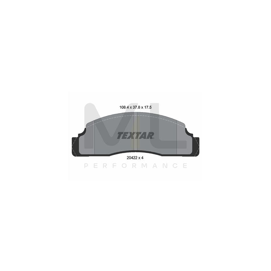 TEXTAR 2042202 Brake pad set for FORD FIESTA not prepared for wear indicator | ML Performance Car Parts