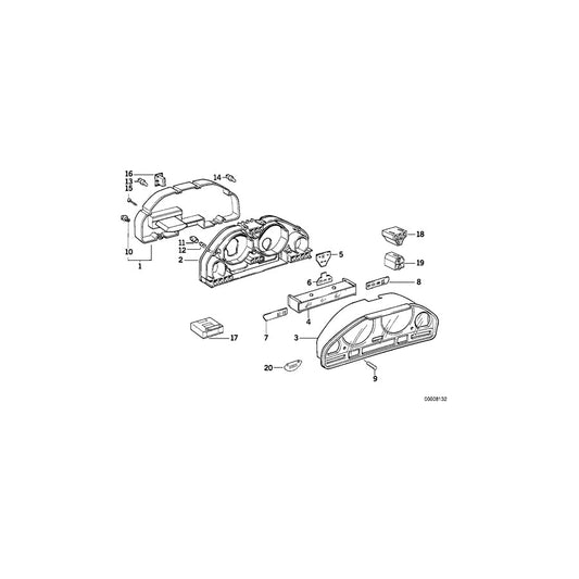 Genuine BMW 62148375004 E34 Gear Position Indicator (Inc. 525tds, 525td & 520i) | ML Performance US Car Parts
