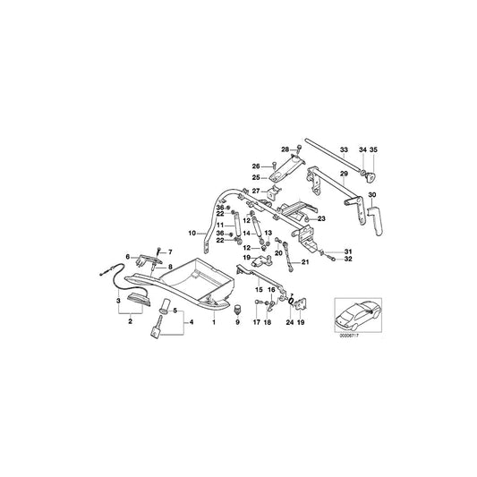 Genuine BMW 51168125739 E38 Glove Box Lock (Inc. 750iL, L7 & 730iL) | ML Performance US Car Parts