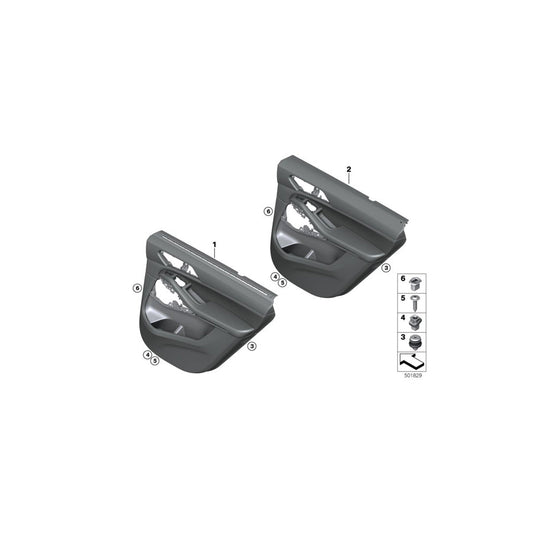 Genuine BMW 51429474038 G05 Door Trim Panel, Rear, Right CANBERRABEIGE (Inc. X5) | ML Performance US Car Parts