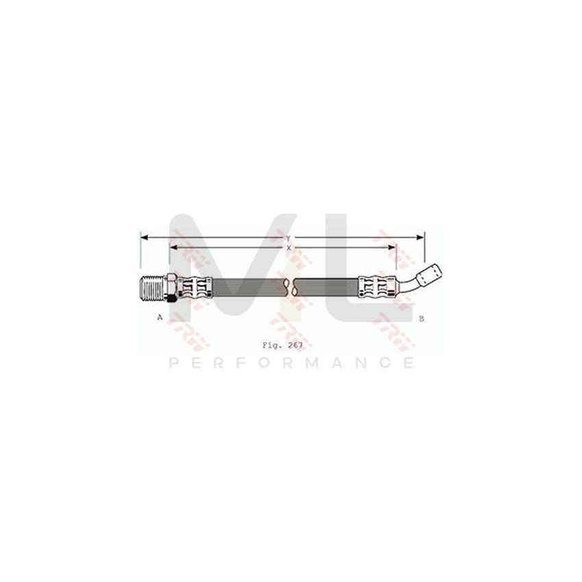 TRW PHD147 Brake Hose 287mm, M16x1 | ML Performance Car Parts