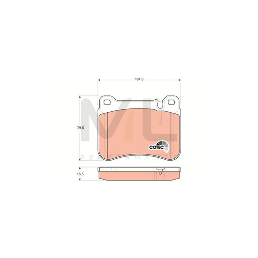 TRW Cotec Gdb1693 Brake Pad Set Prepared For Wear Indicator | ML Performance Car Parts