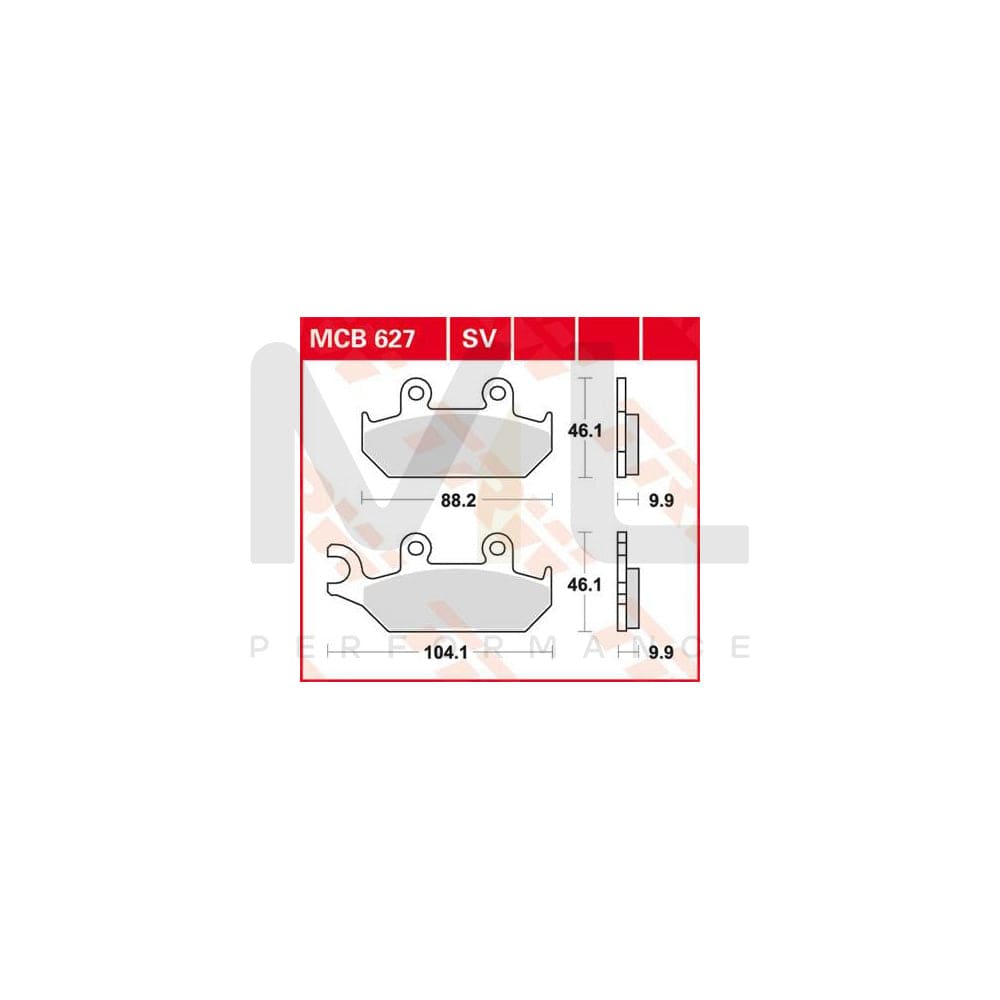 TRW Sinter Street Mcb627Sv Brake Pad Set | ML Performance Car Parts