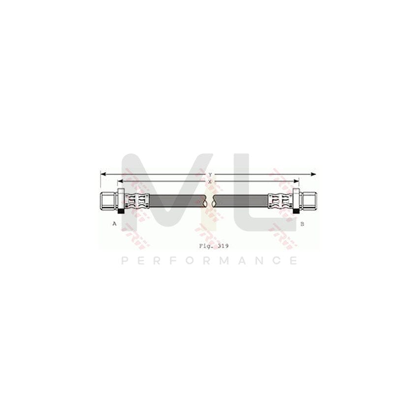 TRW PHA216 Brake Hose 335mm, M10x1 | ML Performance Car Parts