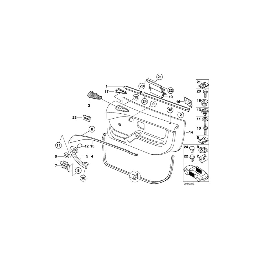 Genuine BMW 51718400424 E36 Gasket Right (Inc. Z3) | ML Performance US Car Parts