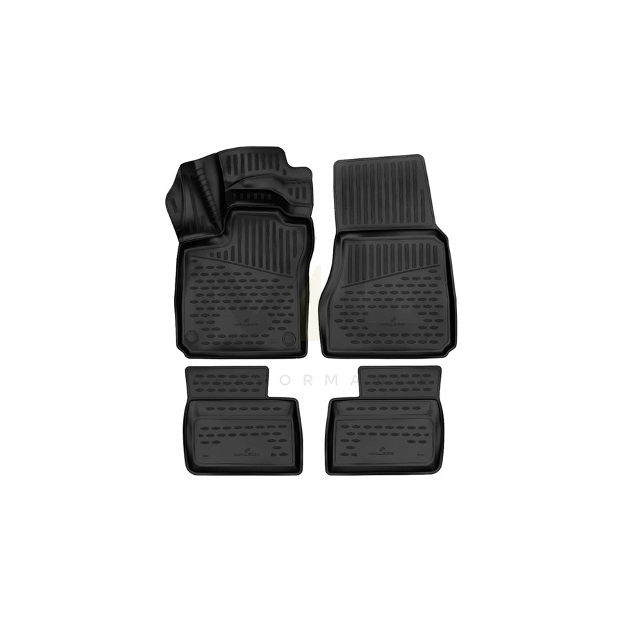 WALSER Tailored, XTR 75179 Floor mat set Elastomer, Front and Rear, Black