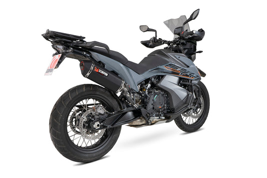 Scorpion RKT93BCER KTM Serket Parallel Slip-On - Black Ceramic Coated Sleeve (Adventure 890 / Adventure 890 R) | ML Performance US US