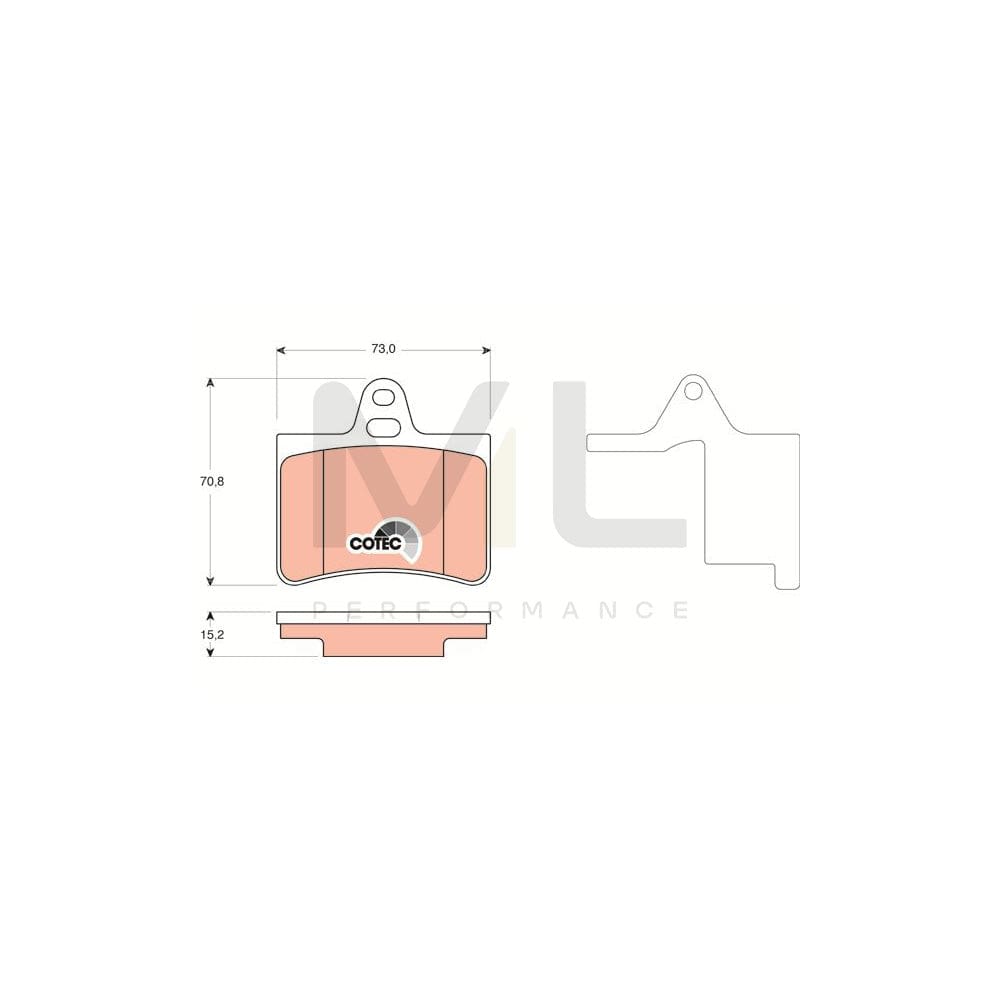 TRW Cotec Gdb1450 Brake Pad Set For Citroën C5 Not Prepared For Wear Indicator | ML Performance Car Parts
