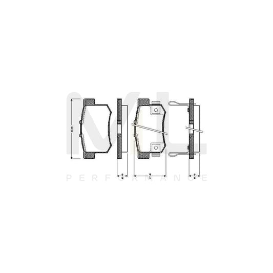 Bosch 0986Tb2637 Brake Pad Set Excl. Wear Warning Contact, With Accessories  | ML Performance Car Parts
