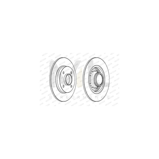 FERODO PREMIER DDF1564 Brake Disc Solid, without ABS sensor ring, without wheel bearing set | ML Performance Car Parts
