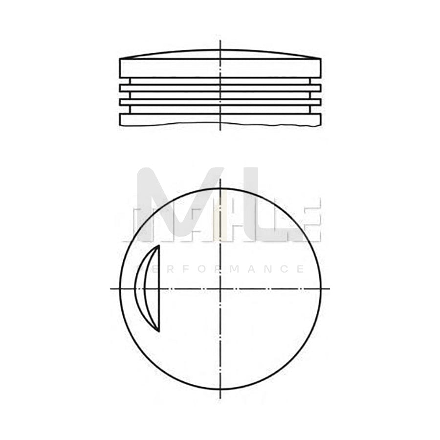 MAHLE ORIGINAL 002 34 12 Piston 87 mm, with piston rings | ML Performance Car Parts