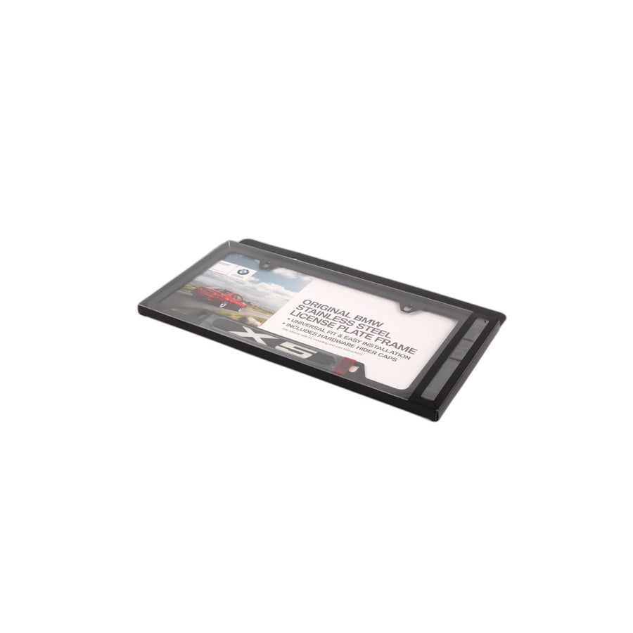 Genuine BMW 82120418627 E53 E70 License Plate Frame BLK/CHR X5 (Inc. X5 3.0si, X5 4.8is & X5 4.4i) | ML Performance UK Car Parts