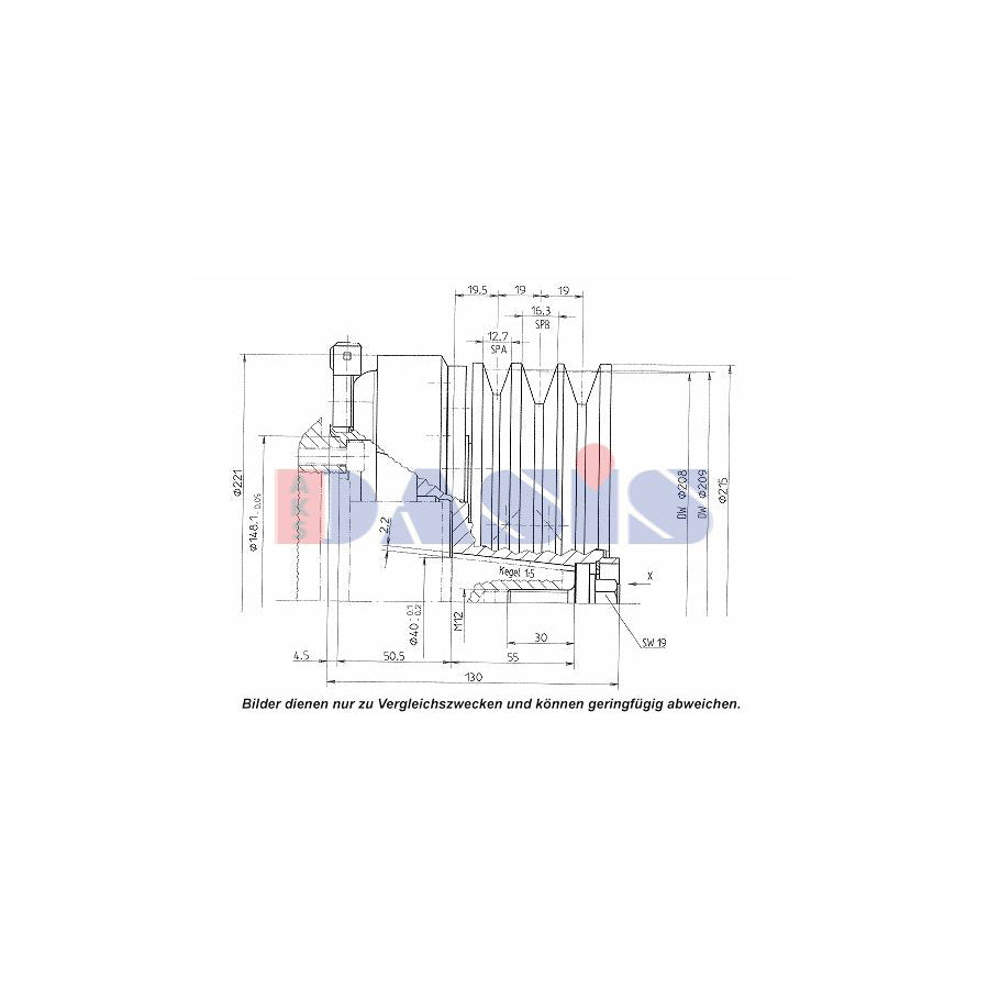 AKS Dasis 851155N AC Compressor Clutch