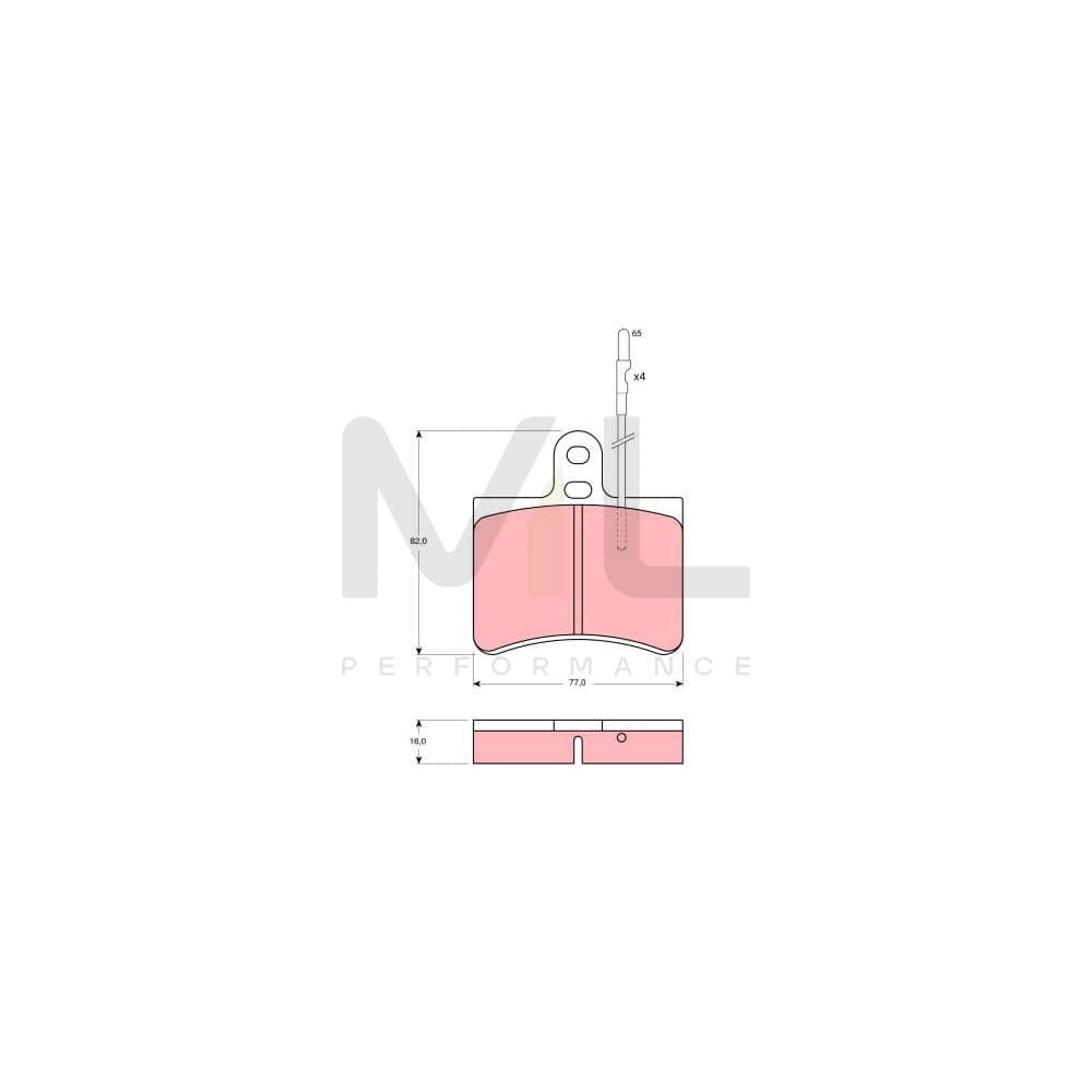 TRW Gdb145 Brake Pad Set Incl. Wear Warning Contact | ML Performance Car Parts