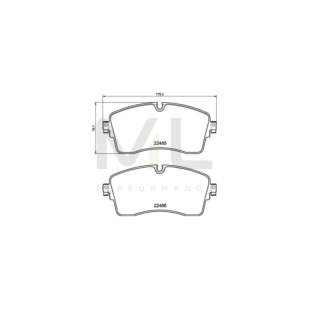 Brembo P 36 036 Brake Pad Set For Jaguar E-Pace (X540) Excl. Wear Warning Contact, With Brake Caliper Screws | ML Performance Car Parts