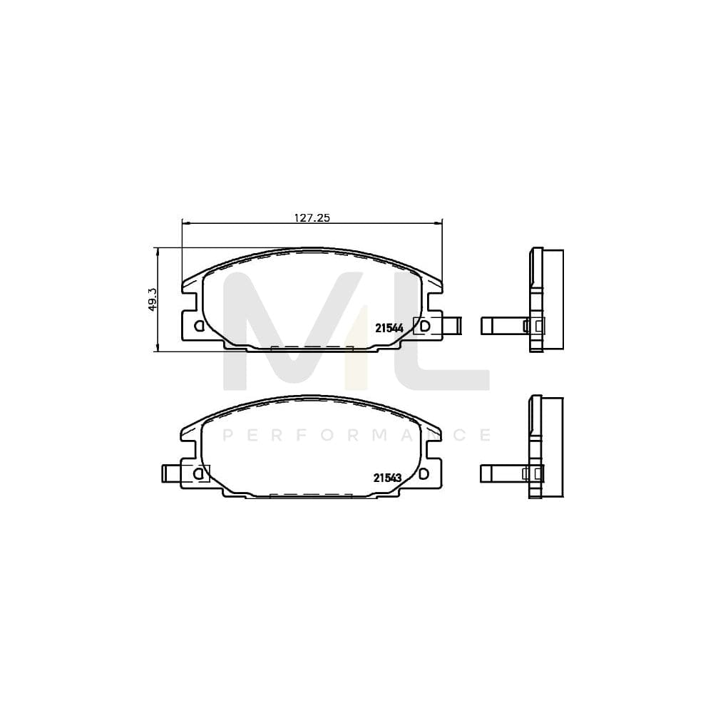 Hella 8DB 355 016-341 Brake Pad Set With Acoustic Wear Warning