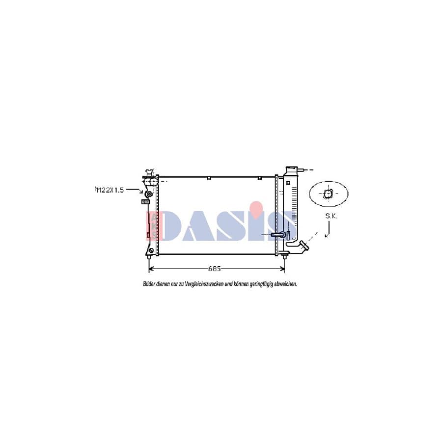 AKS Dasis 060740N Engine Radiator