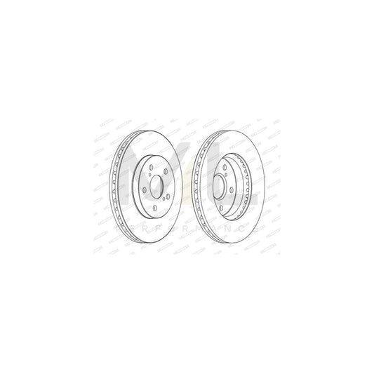 FERODO PREMIER DDF1446C Brake Disc Vented, Coated, without bolts/screws | ML Performance Car Parts
