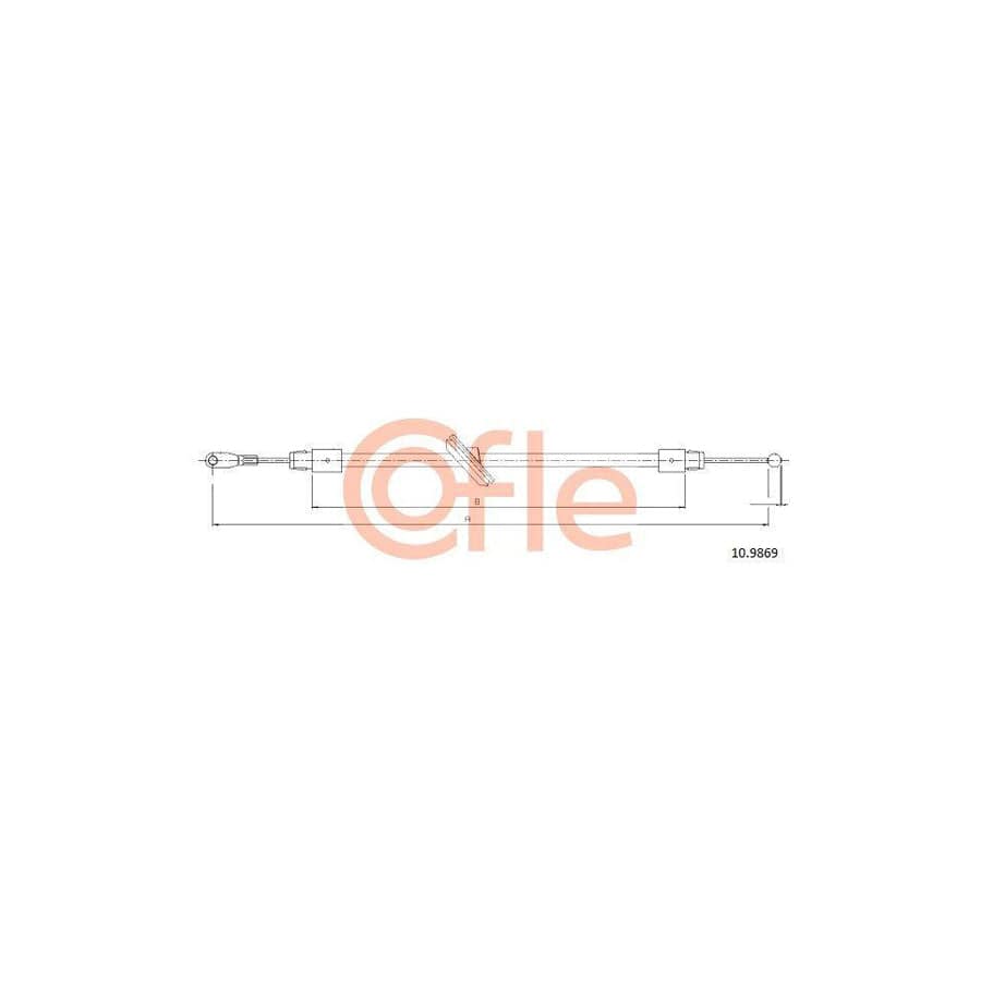 Cofle 92.10.9869 Hand Brake Cable Suitable for Mercedes-Benz Sprinter