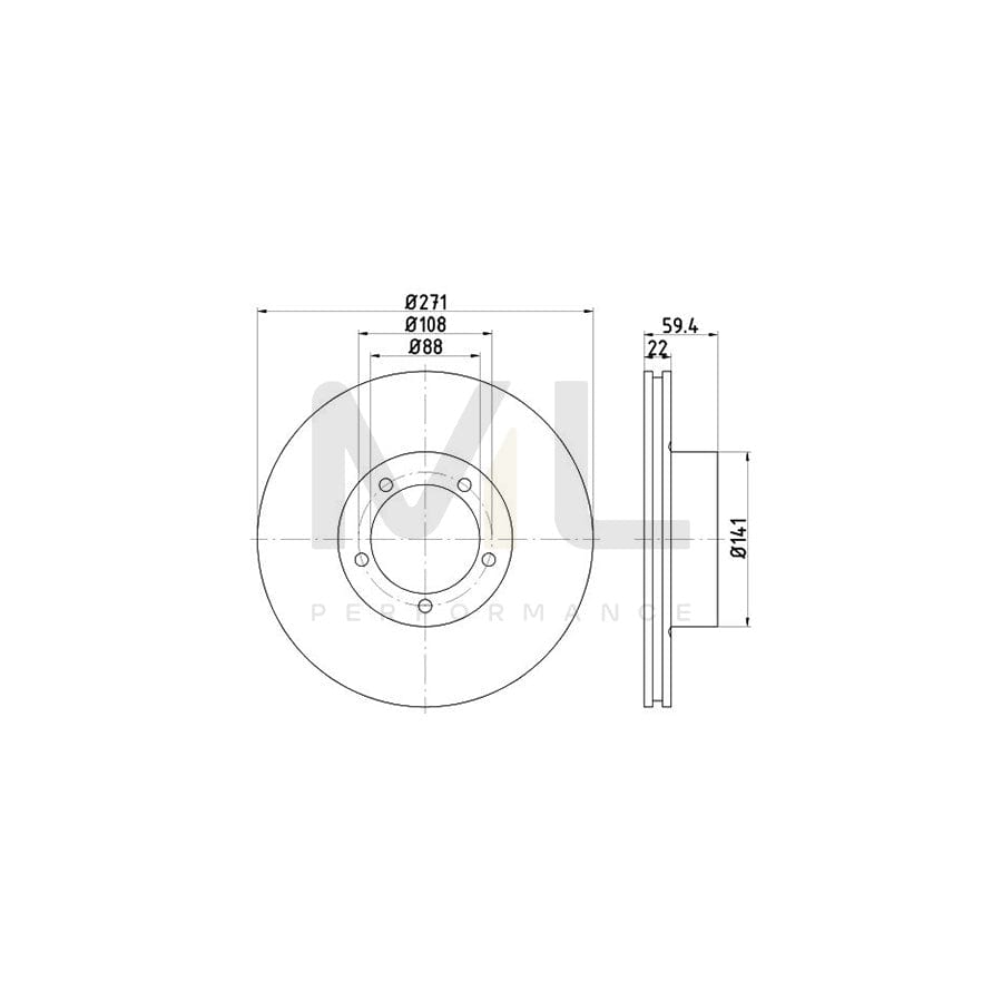 TEXTAR 92005700 Brake Disc Internally Vented, without wheel hub, without wheel studs | ML Performance Car Parts