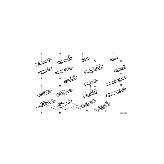 Genuine BMW 61131369419 E30 E21 E12 Circular Connector D1,6/L=7,5 (Inc. 518, 325e & M6) | ML Performance UK Car Parts