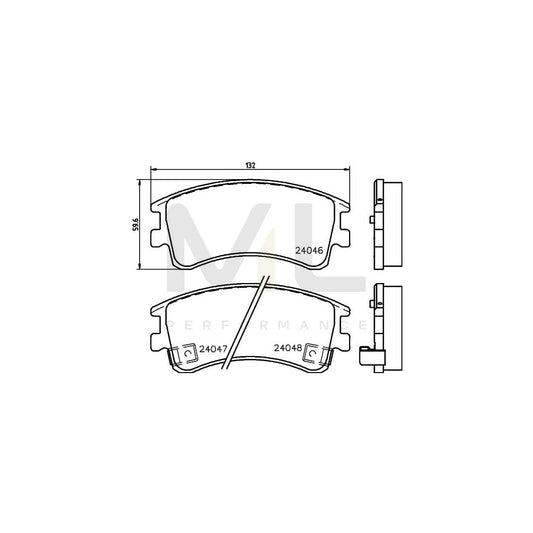 Hella 8DB 355 011-141 Brake Pad Set For Mazda 6 With Acoustic Wear Warning