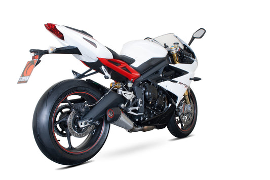 Scorpion RTR75SEO Triumph Serket Taper Slip-On - Brushed Stainless Steel Sleeve (Daytona 675 / Daytona 675 R) | ML Performance US US