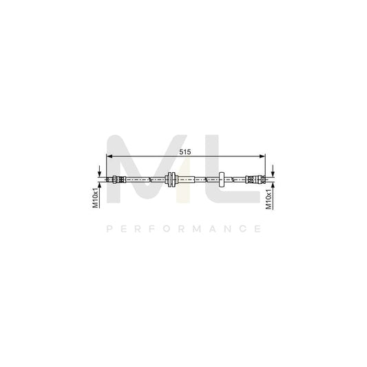 BOSCH 1 987 481 482 Brake Hose 492mm, M10x1 | ML Performance Car Parts