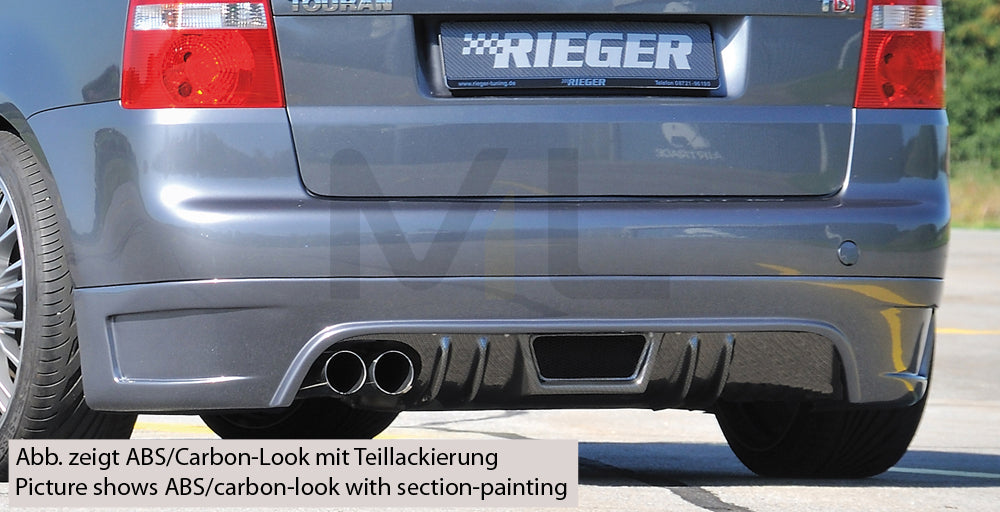 Rieger 00099789 VW 1T Touran Rear Diffuser 1 | ML Performance UK Car Parts