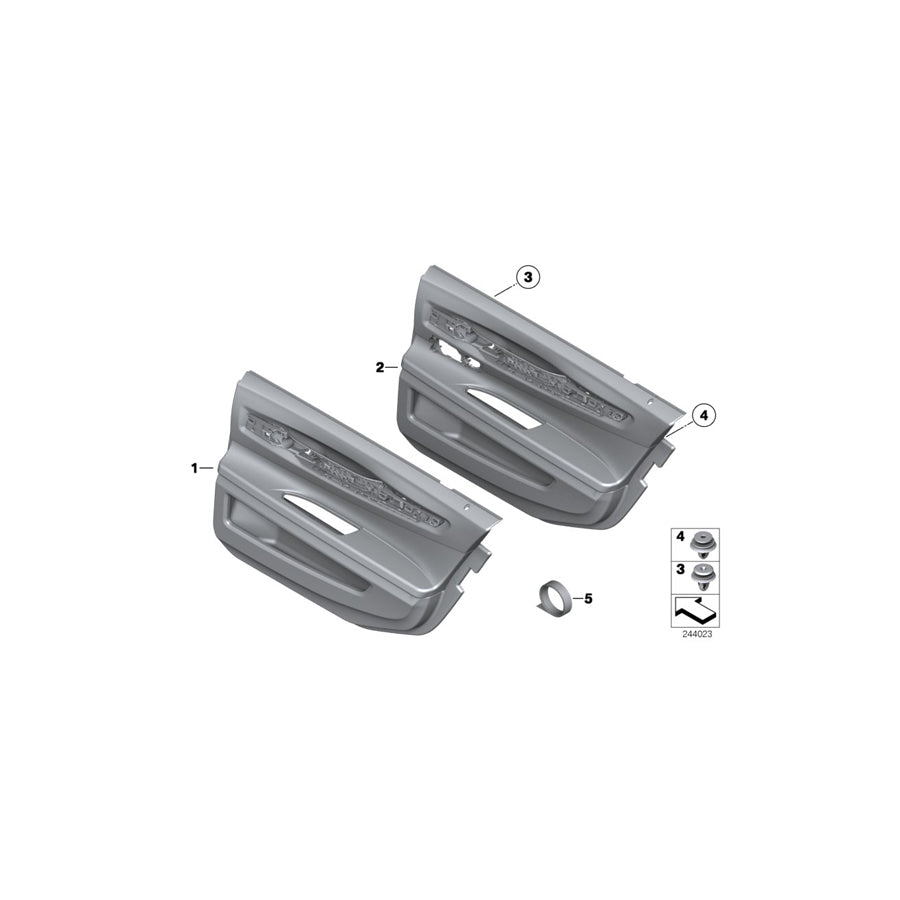 Genuine BMW 51429161760 F02 F04 Door Lining Leather Rear Right SCHWARZ (Inc. 750Li, 750LiX 4.0 & 730Li) | ML Performance US Car Parts