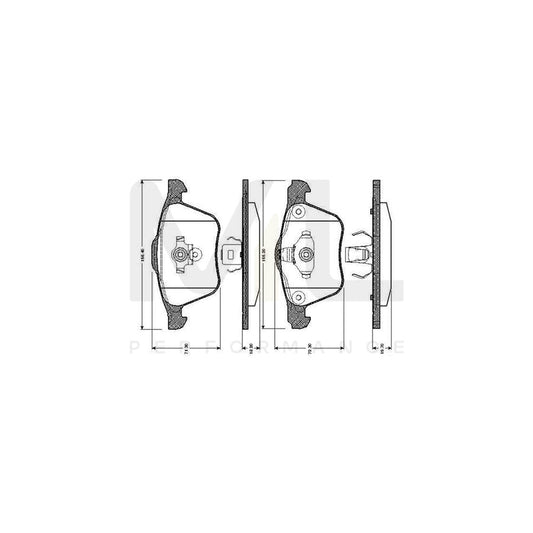 Bosch 0986Tb2875 Brake Pad Set Excl. Wear Warning Contact, With Accessories  | ML Performance Car Parts