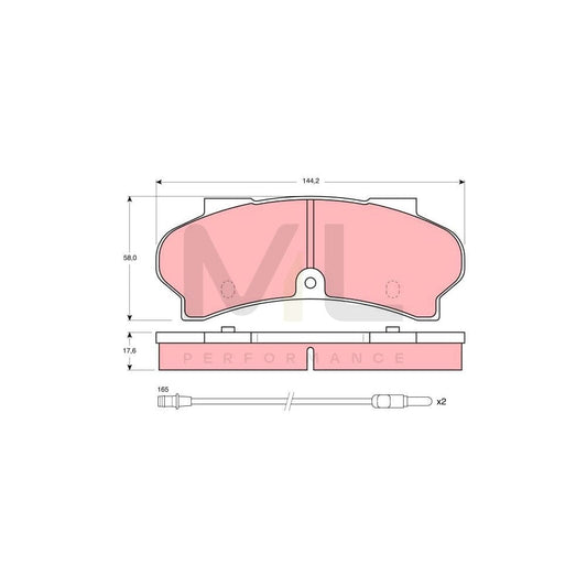 TRW Gdb397 Brake Pad Set For Peugeot J9 Incl. Wear Warning Contact | ML Performance Car Parts
