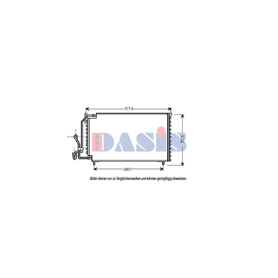 AKS Dasis 162050N Air Conditioning Condenser for Peugeot 405