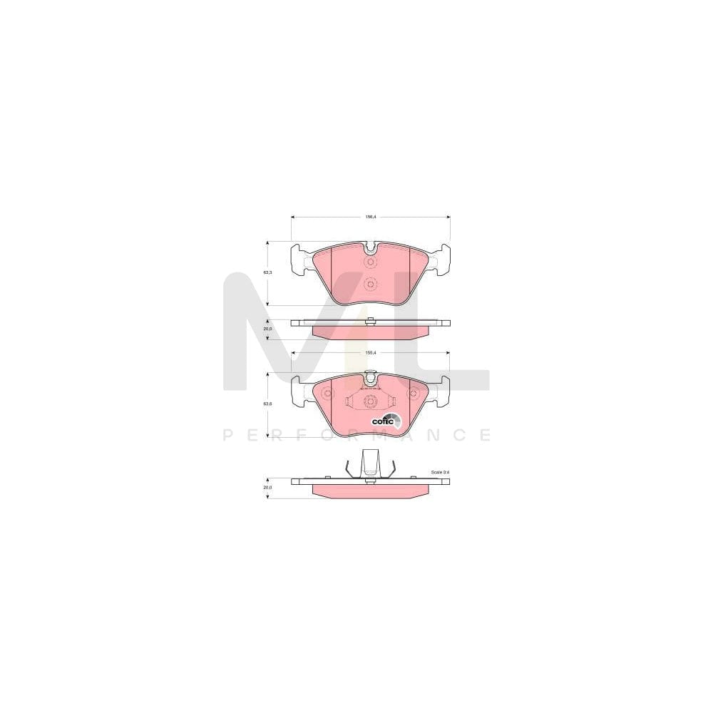 TRW Cotec Gdb1577 Brake Pad Set Prepared For Wear Indicator | ML Performance Car Parts
