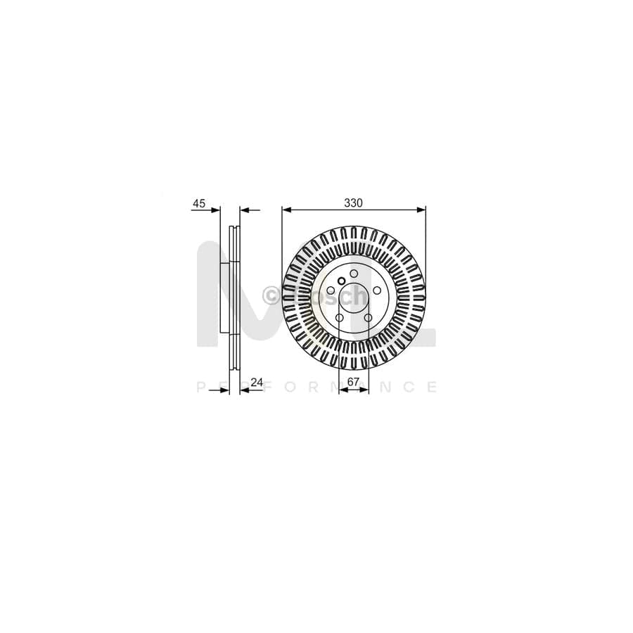 BOSCH 0 986 479 C94 Brake Disc Internally Vented, Vented, Coated, High-carbon | ML Performance Car Parts