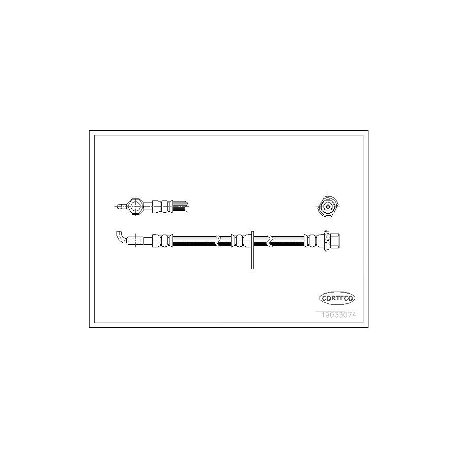 Corteco 19033074 Brake Hose for Toyota Corolla