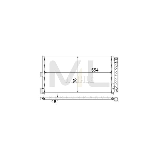MAHLE ORIGINAL AC 372 000S Air conditioning condenser with dryer | ML Performance Car Parts
