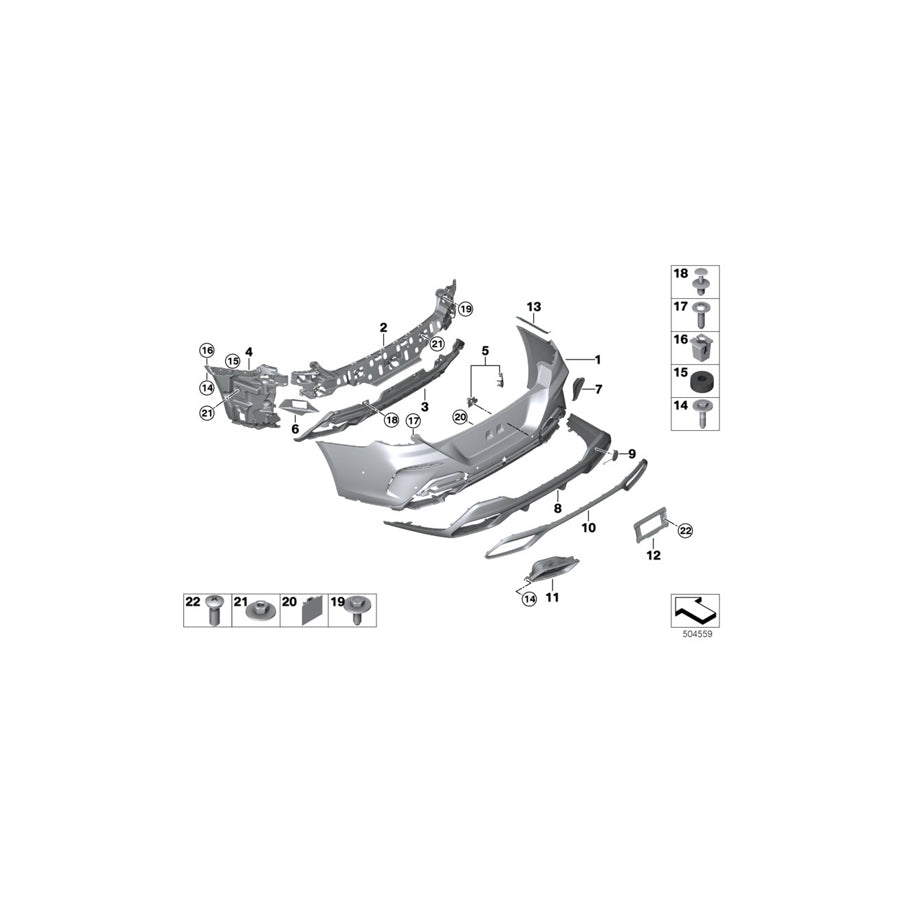 Genuine BMW 51128747263 G16 Kit, Mount For Pdc/Pma Sensor, Rear M (Inc. 840dX, M850iX & 840iX) | ML Performance US