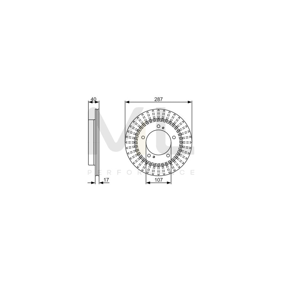 BOSCH 0 986 479 A32 Brake Disc for SUZUKI Jimny (FJ) Off-Road Vented, Oiled | ML Performance Car Parts