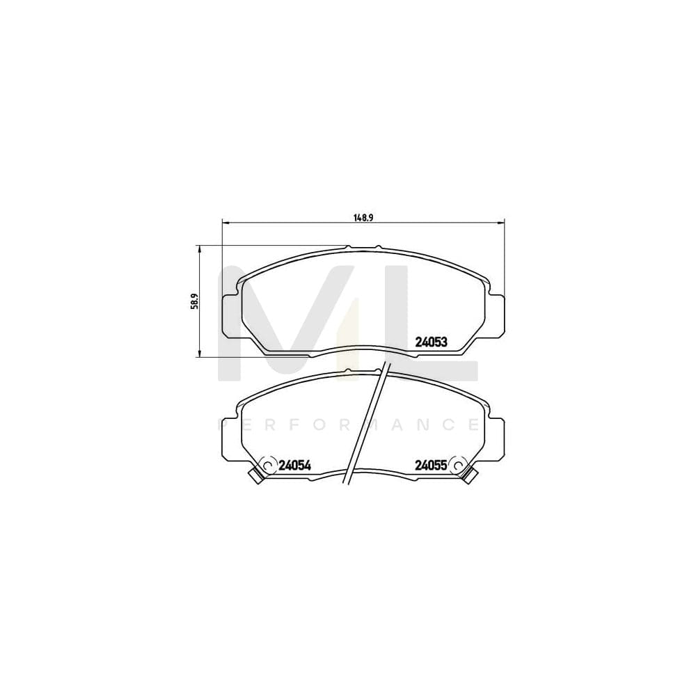 Brembo P 28 047 Brake Pad Set With Acoustic Wear Warning | ML Performance Car Parts