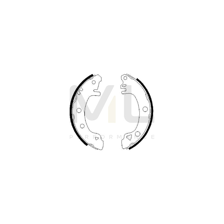 BOSCH 0 986 487 304 Brake Shoe Set for FORD SIERRA | ML Performance Car Parts