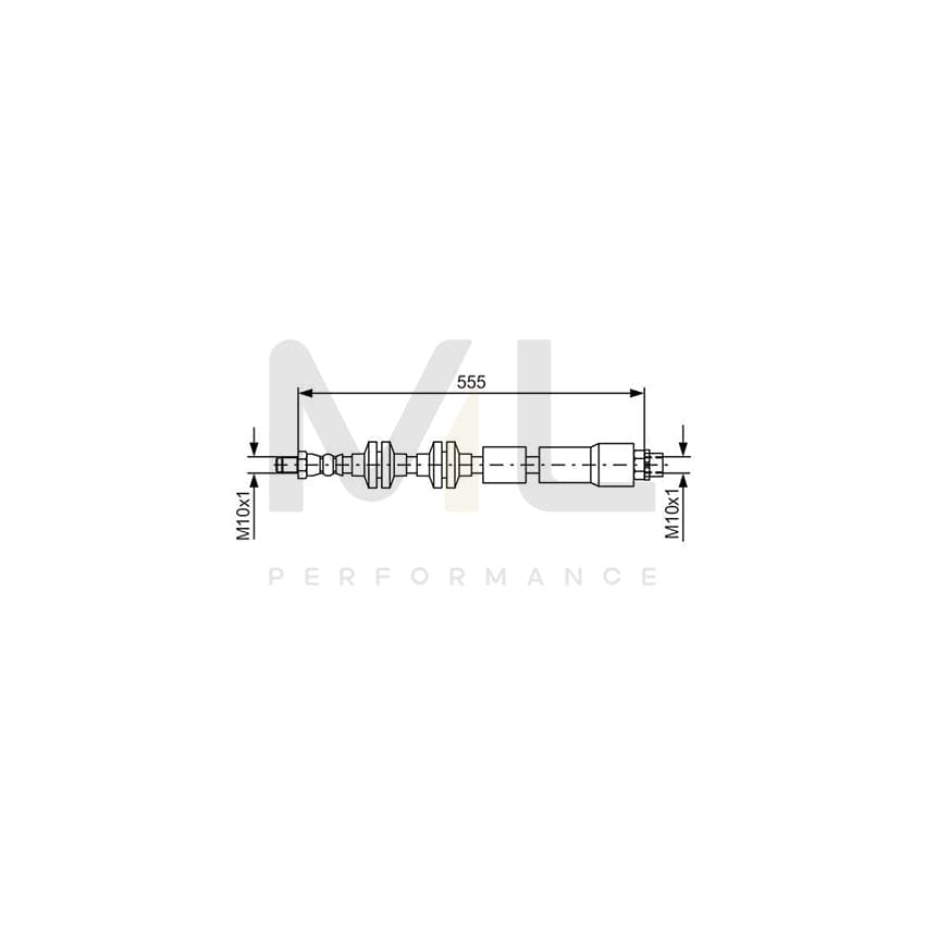 BOSCH 1 987 481 569 Brake Hose for BMW X1 (E84) 555mm | ML Performance Car Parts